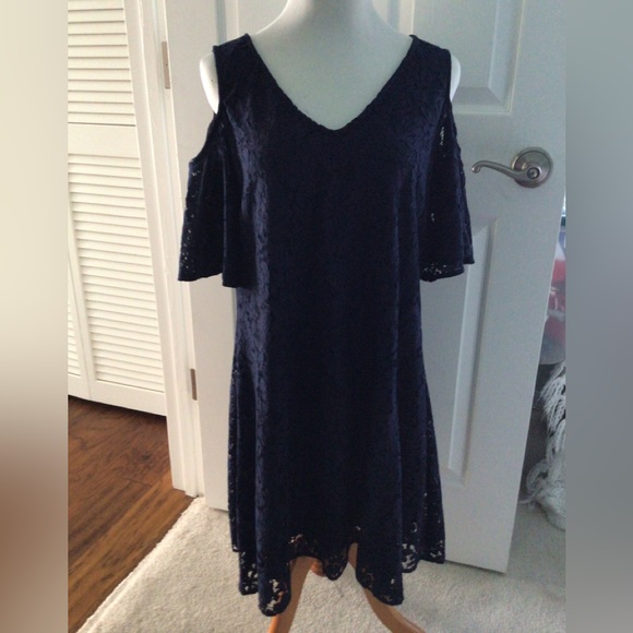 Gabby Skye Women's Off The Shoulder Dress - 3/4 Sleeve Chiffon With Ruffle Bottom, Solid Color Summer Dress - View #11